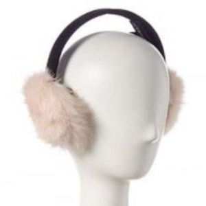 Adrienne Landau Real Rabbit Fur Earmuffs - Pink